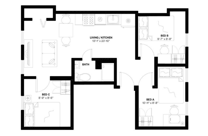 Studio bed, 1 bath apartment for rent at 36 Bennet St Unit 2B, North End — photo 9 of 9
