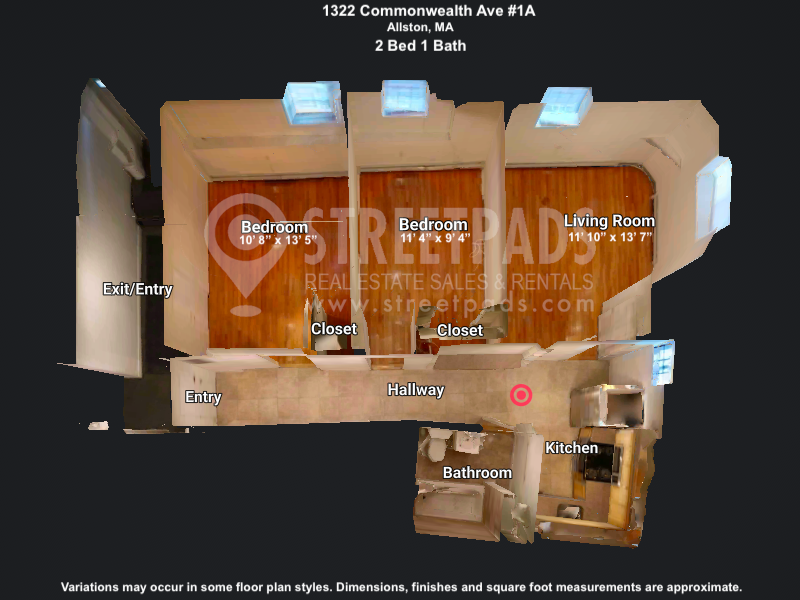 2 bed, 1 bath apartment for rent at 1322 Commonwealth Ave Unit 1A, Allston — photo 1 of 21
