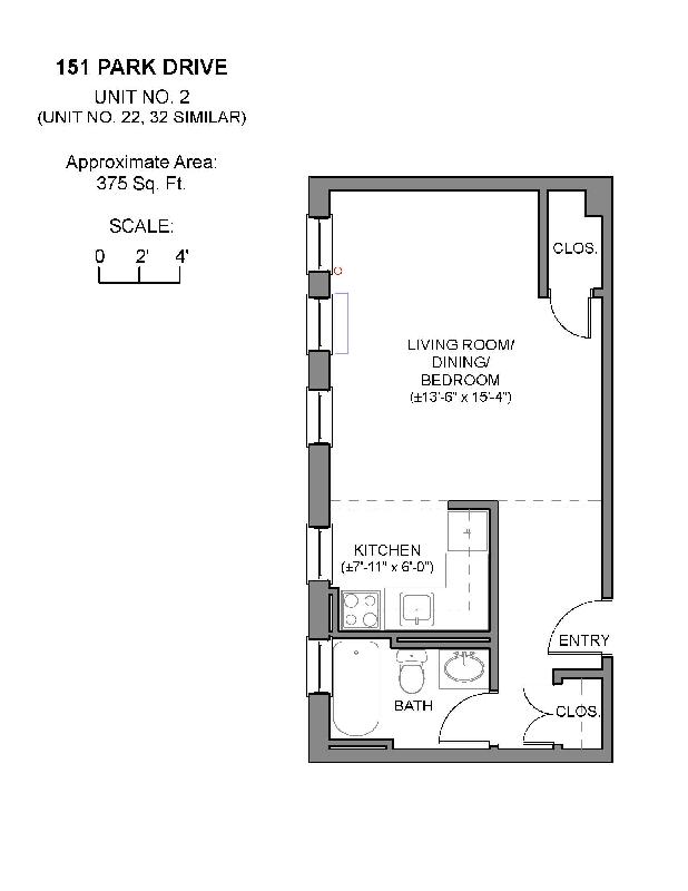Studio bed, 1 bath apartment for rent at 151 Park Dr Unit 32, Fenway — photo 3 of 3
