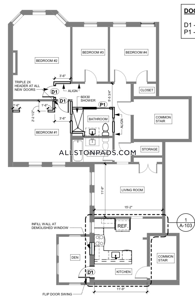 4 bed, 2 bath apartment for rent at 43 Glenville Ave Unit 2, Allston