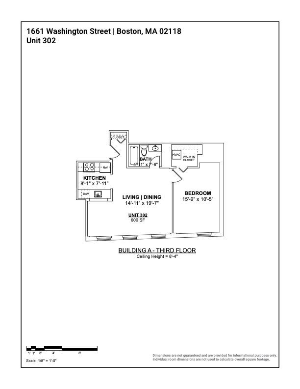 1 bed, 1 bath apartment for rent at 1661 Washington St Unit 302A, South End — photo 19 of 19