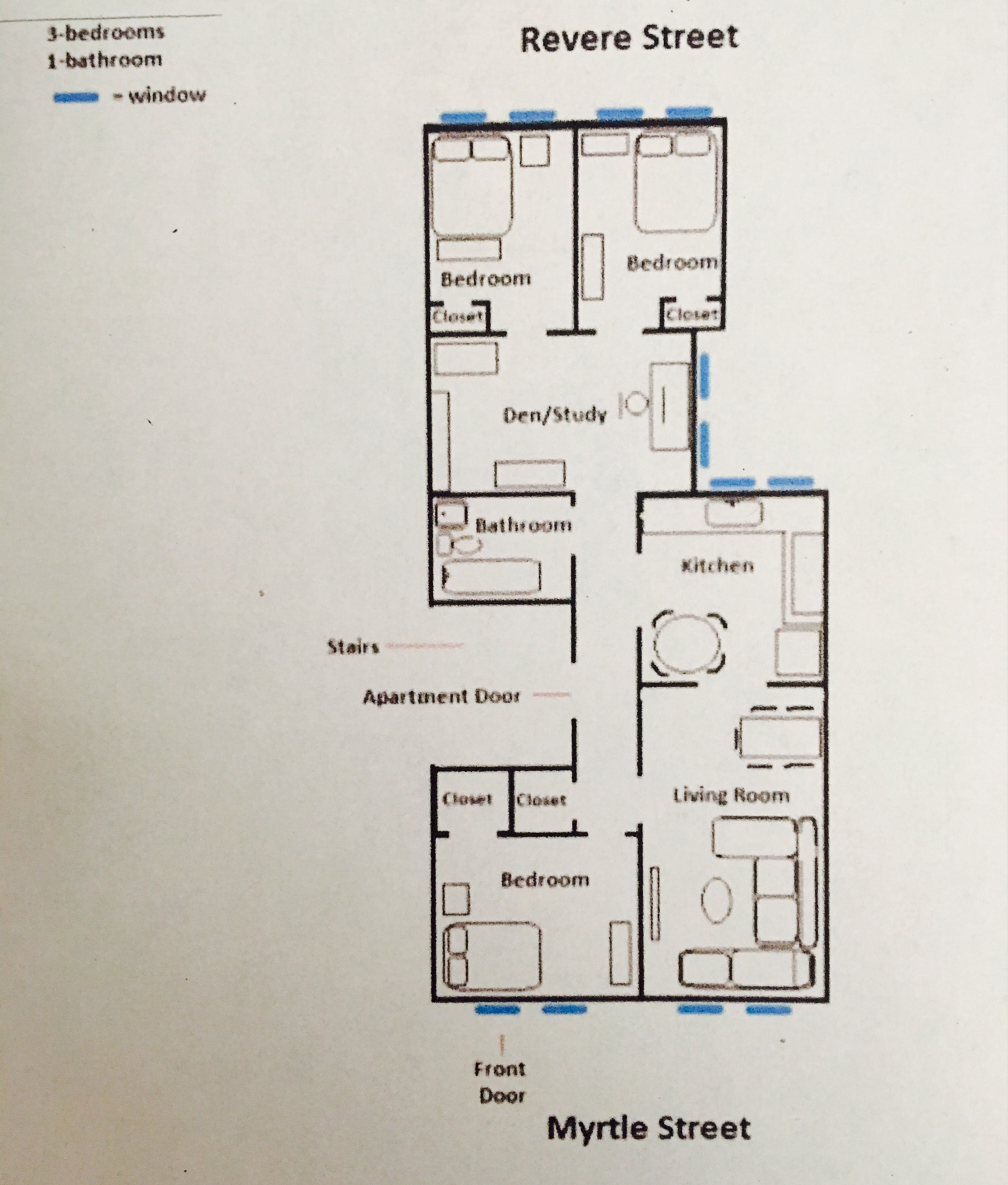 3 bed, 1 bath apartment for rent at 61 Myrtle St Unit 3, Beacon Hill — photo 10 of 19