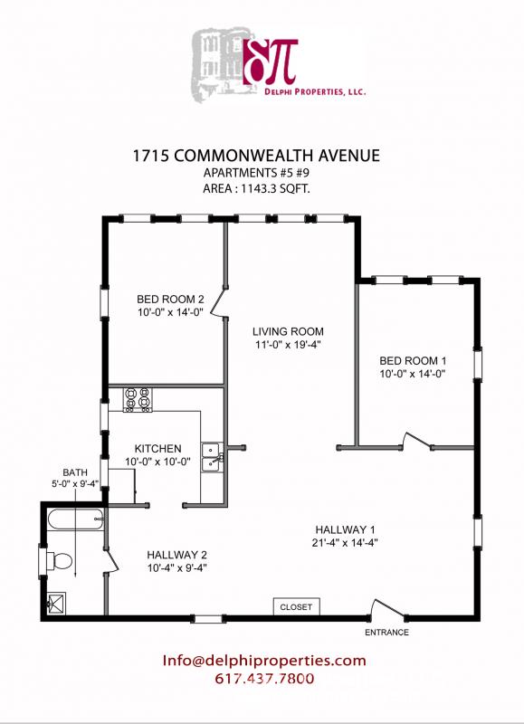 2 bed, 1 bath apartment for rent at 1715 Commonwealth Ave Unit 5, Brighton — photo 8 of 8