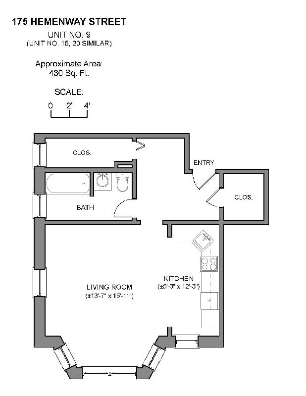 Studio bed, 1 bath apartment for rent at 175 Hemenway St Unit 200, Fenway — photo 7 of 7