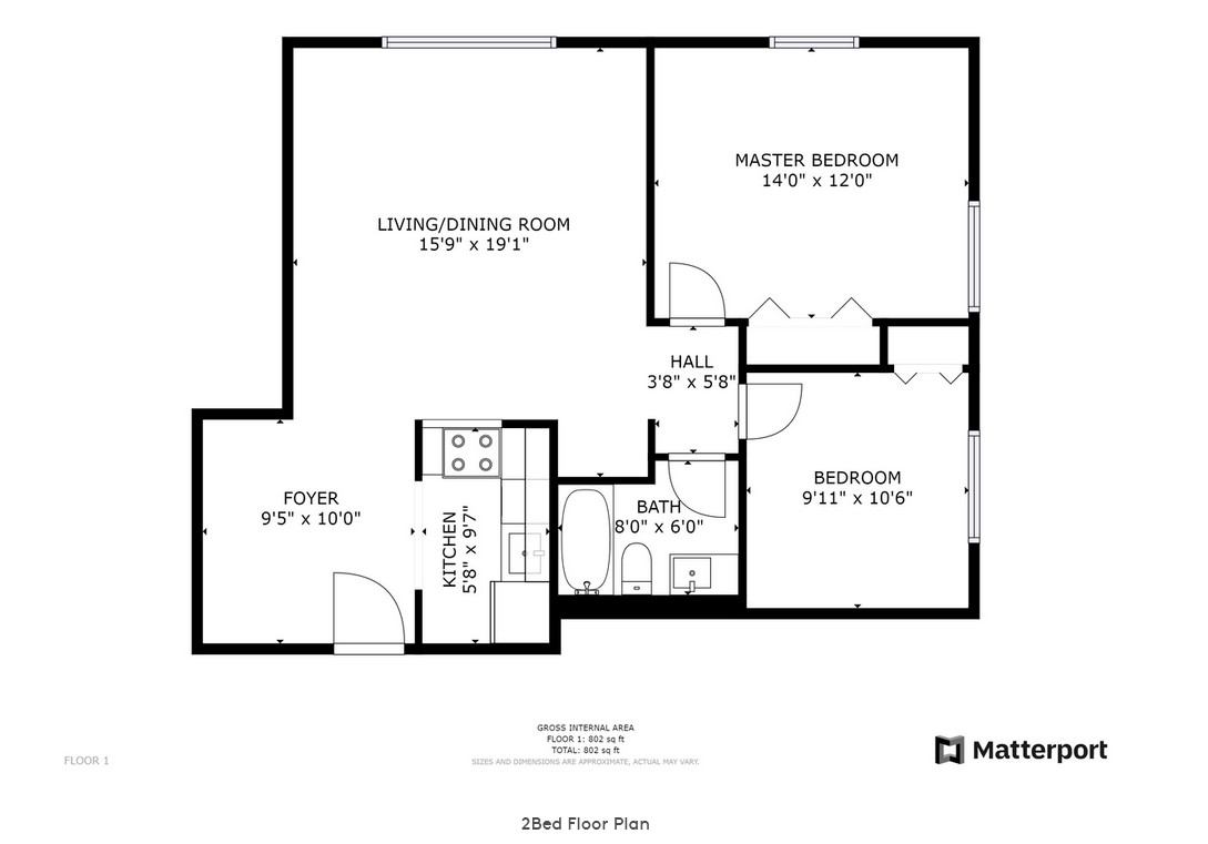 2 bed, 1 bath apartment for rent at 19 Central St Unit 20, Union Square — photo 6 of 7