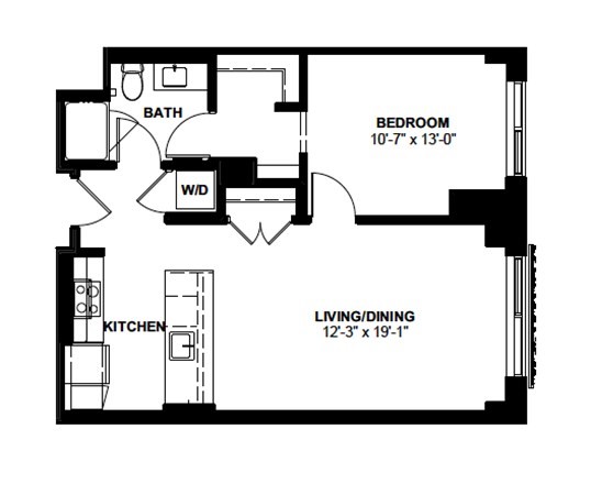 1 bed, 1 bath apartment for rent at 1 Canal St Unit 633, North End — photo 5 of 11