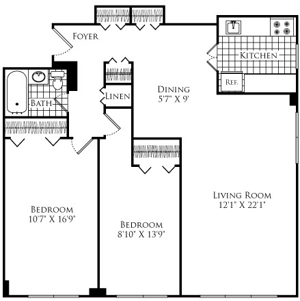 Studio bed, 1 bath apartment for rent at 205 Walden St Unit 401, Kendall Square — photo 8 of 13
