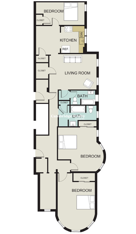 3.5 bed, 2 bath apartment for rent at 1010 Massachusetts Ave Unit 11T, Riverside — photo 17 of 19