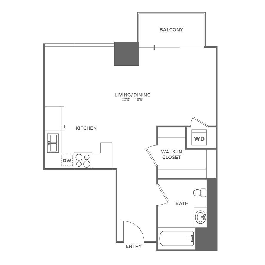 Studio bed, 1 bath apartment for rent at 22 Water St Unit 1127, East Cambridge — photo 1 of 3