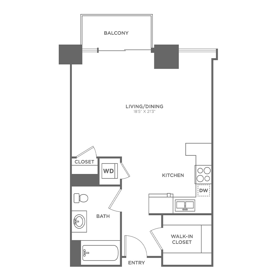 Studio bed, 1 bath apartment for rent at 22 Water St Unit 522, East Cambridge — photo 1 of 3