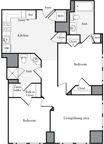 2 bed, 2 bath apartment for rent at 660 Washington St Unit 11, Chinatown — photo 6 of 6