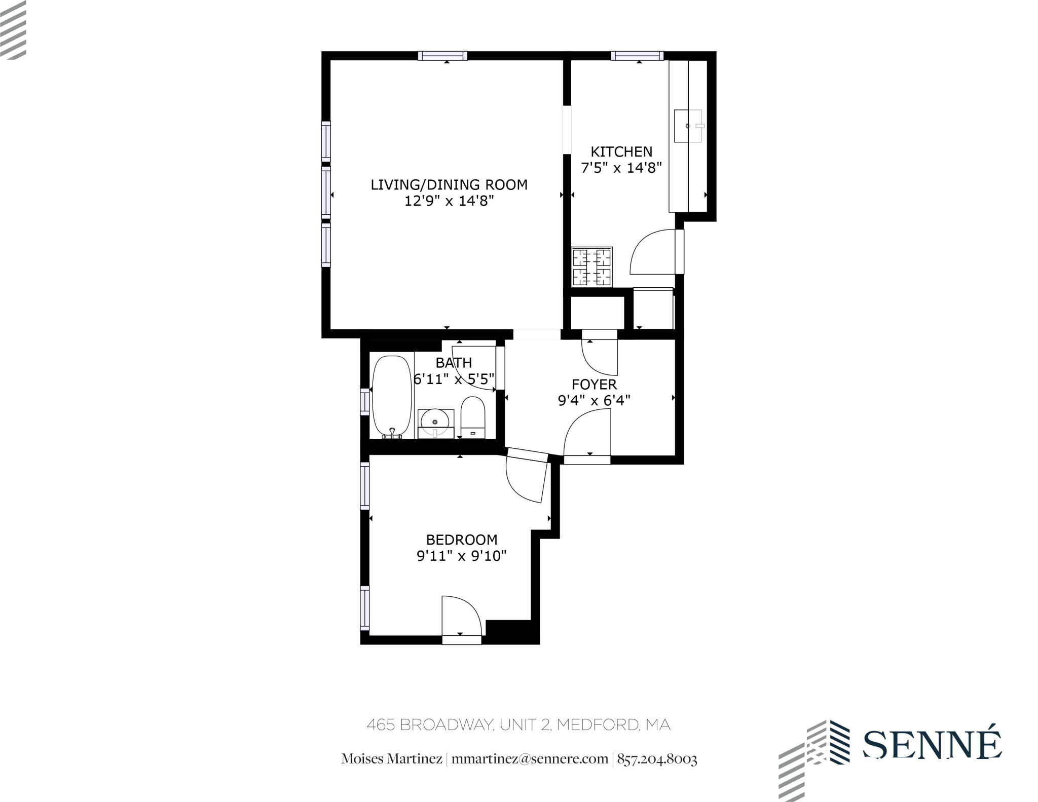 1 bed, 1 bath apartment for rent at 465 Broadway Unit 2, South Medford — photo 3 of 8