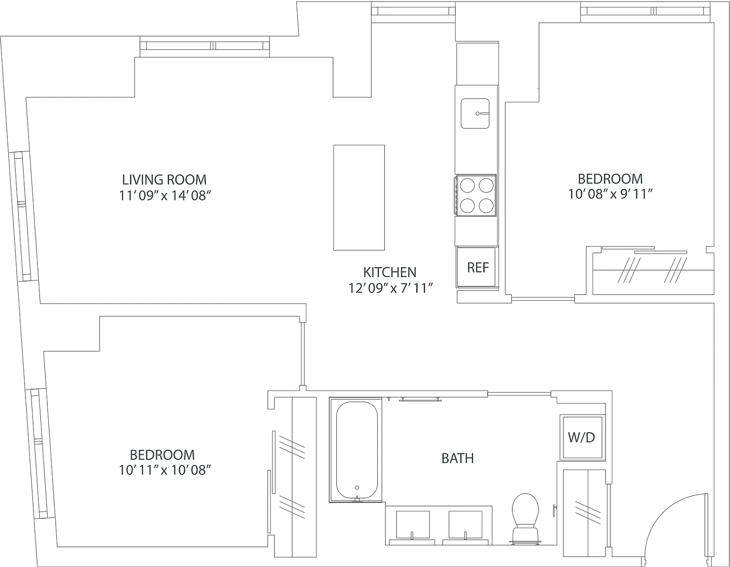 2 bed, 1 bath apartment for rent at 1350 Boylston St Unit 307, Fenway — photo 10 of 10