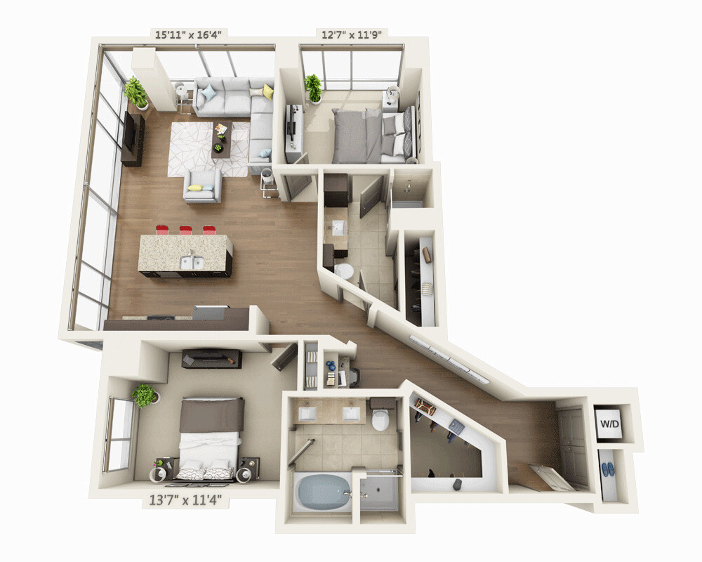 2 bed, 2 bath apartment for rent at 100 Pier 4 Blvd Unit 1806, Seaport District — photo 14 of 23