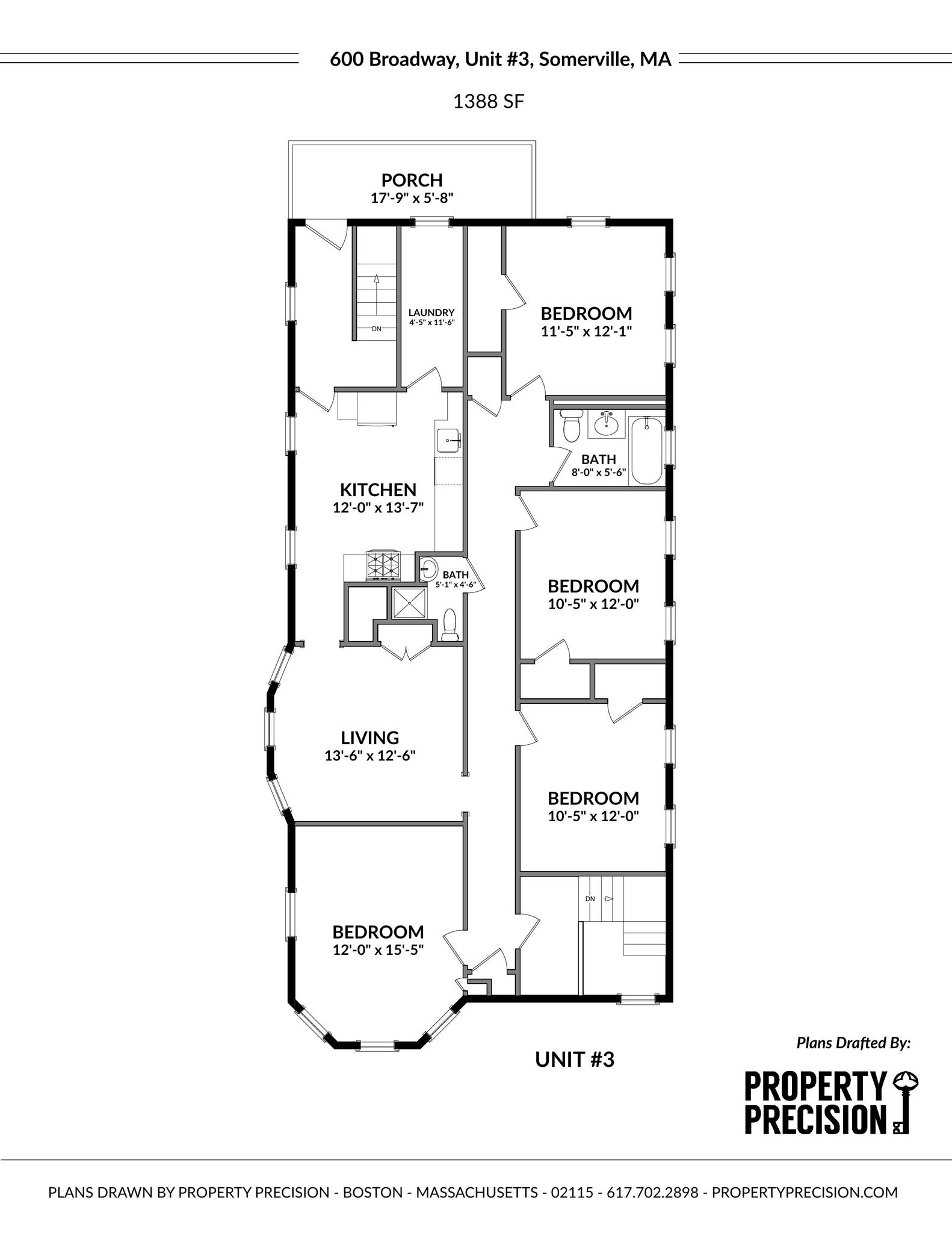 4 bed, 2 bath apartment for rent at 600 Broadway Unit 3, Ball Square — photo 2 of 15