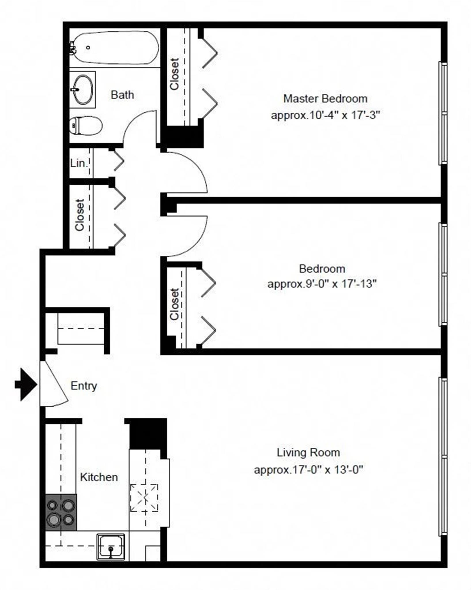 2 bed, 1 bath apartment for rent at 1410 Columbia Rd Unit And, South Boston — photo 4 of 8