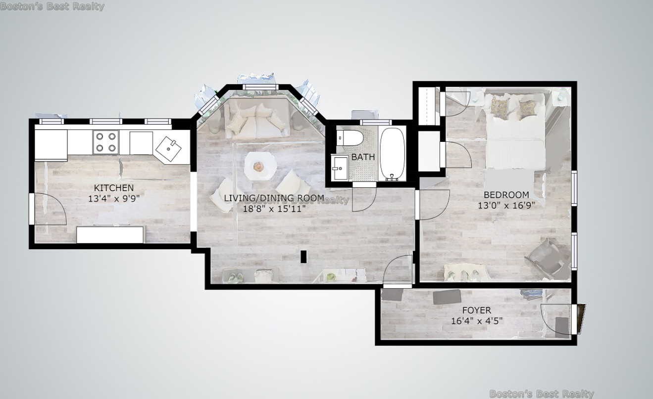 1 bed, 1 bath apartment for rent at 72 Strathmore Rd Unit A, Allston — photo 4 of 4