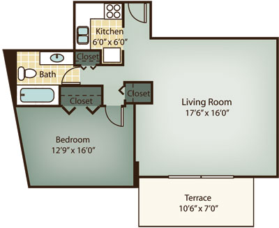 1 bed, 1 bath apartment for rent at 1530 Beacon St Unit 202, Washington Square — photo 2 of 15