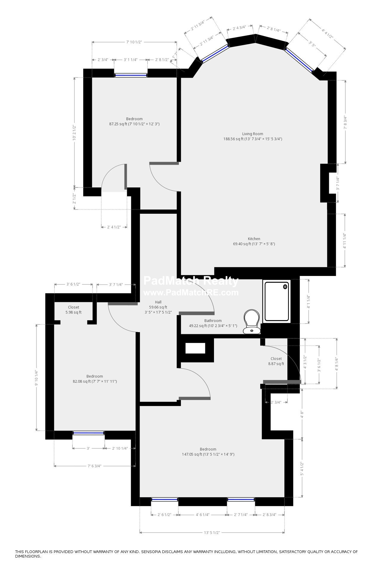 3 bed, 1 bath apartment for rent at 530 Columbus Unit 6, South End — photo 2 of 13
