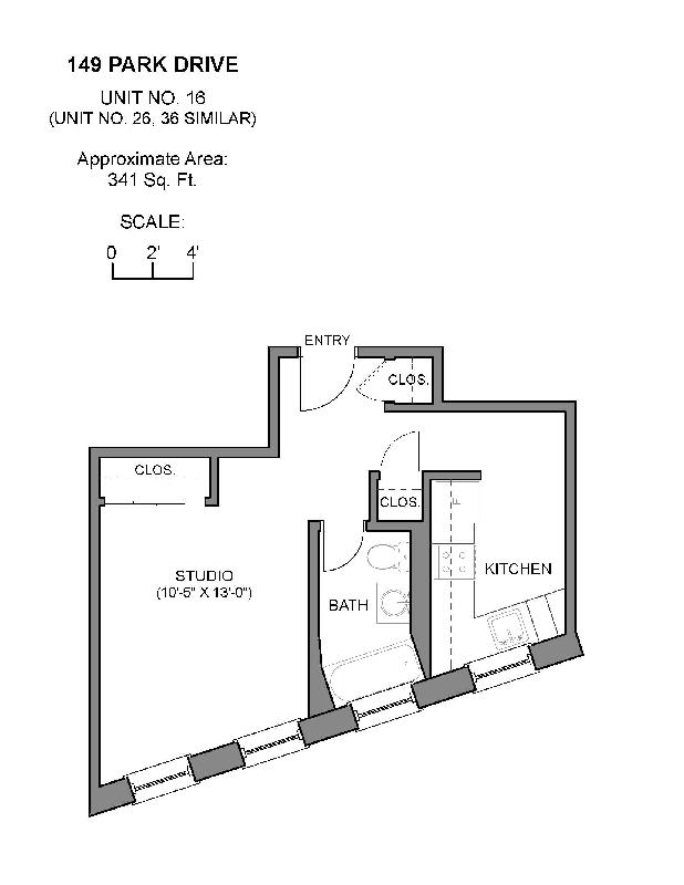 Studio bed, 1 bath apartment for rent at 149 Park Dr Unit 16, Fenway — photo 5 of 5
