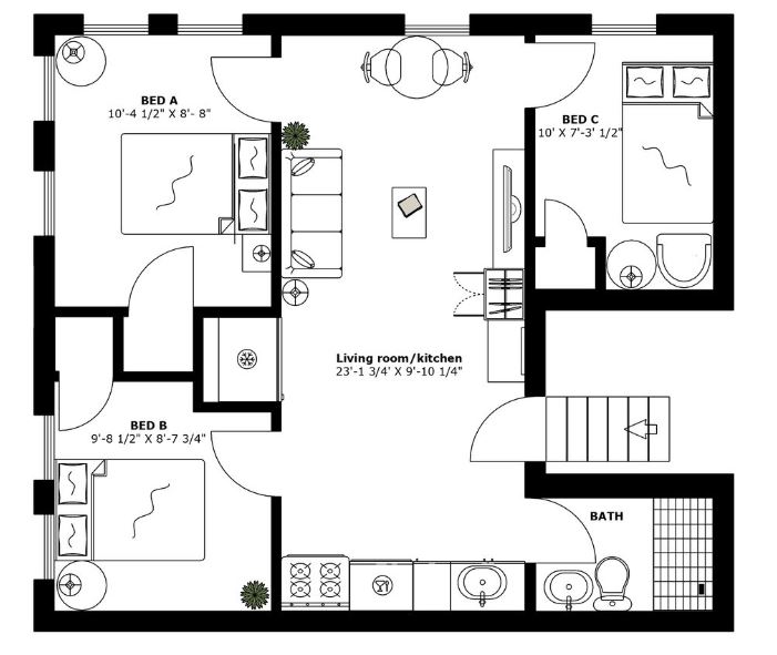 Studio bed, 1 bath apartment for rent at 33 North Margin St Unit 3C, North End — photo 8 of 8