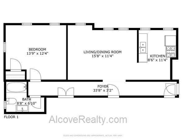 1 bed, 1 bath apartment for rent at 77 Liberty Ave Unit 314, Davis Square