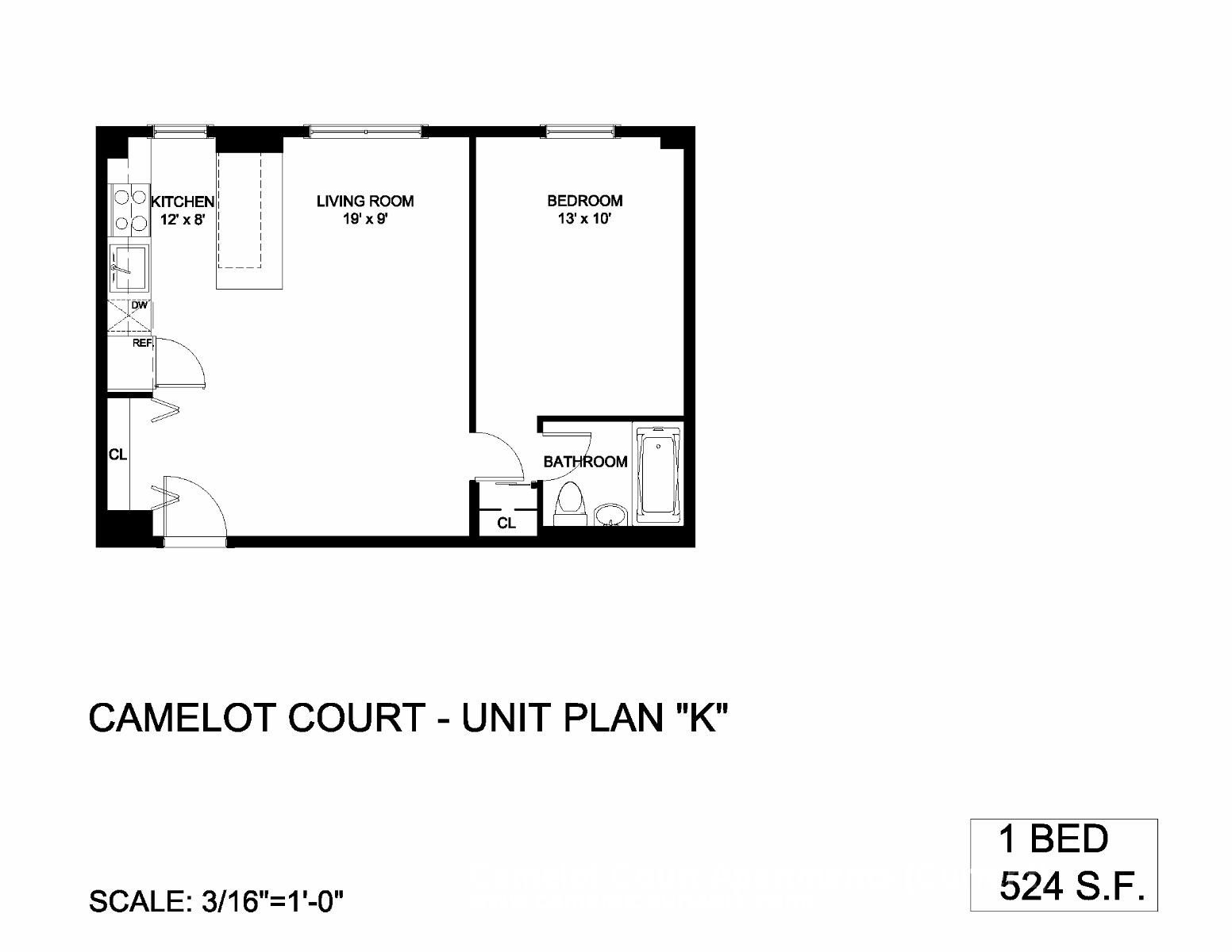 1 bed, 1 bath apartment for rent at 11 Camelot Ct Unit 11-1K, Brighton — photo 2 of 3