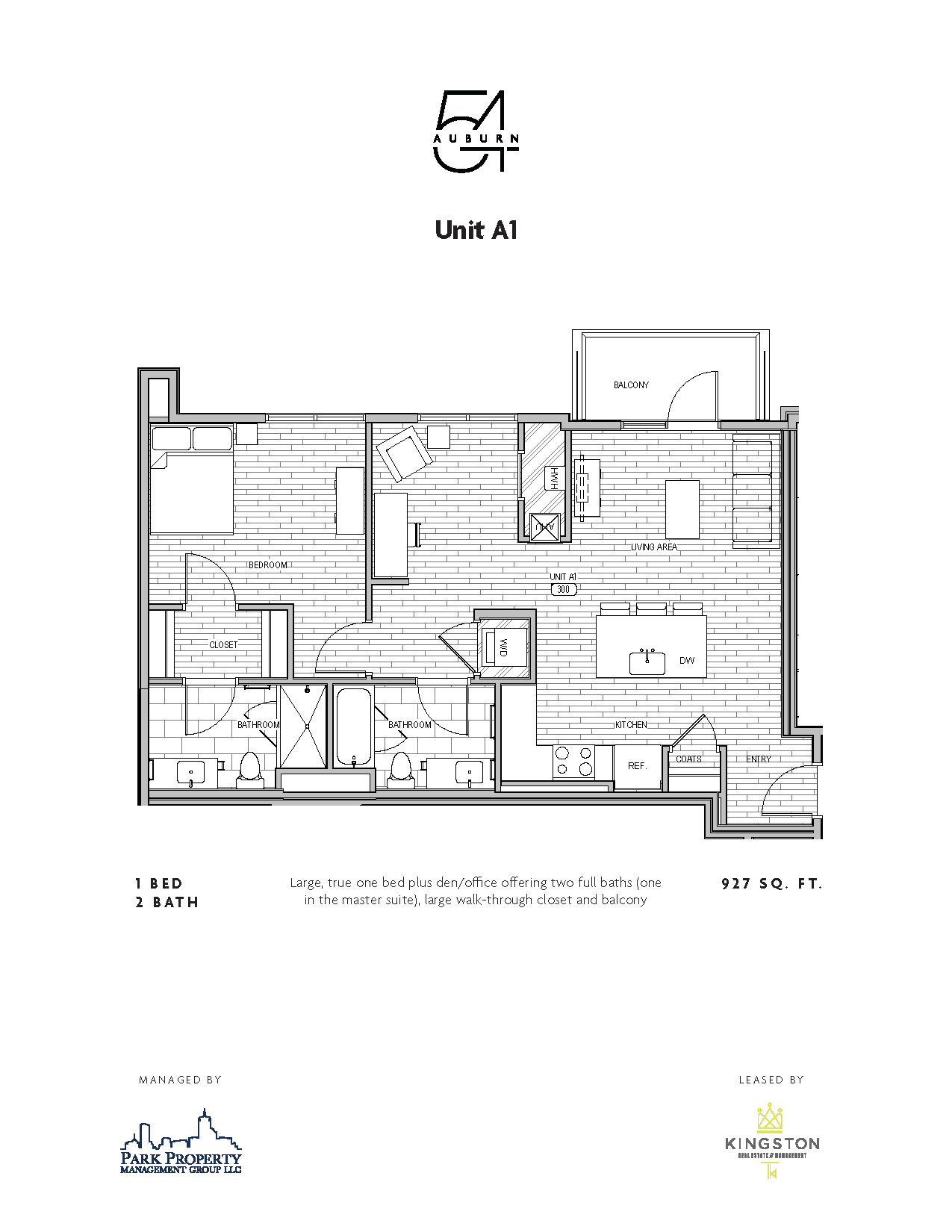 1 bed, 2 bath apartment for rent at 54 Auburn St Unit 300, Coolidge Corner — photo 5 of 21