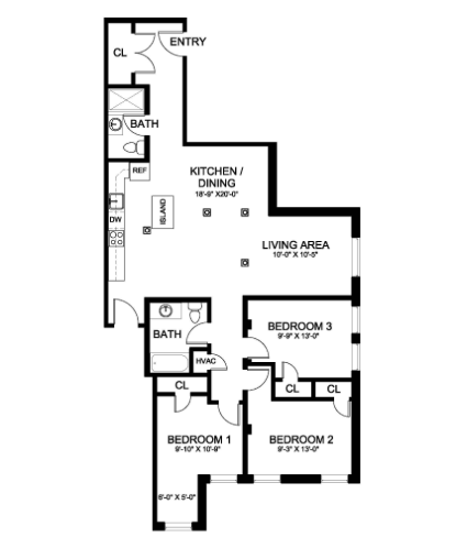 3 bed, 2 bath apartment for rent at 64 Hemenway St Unit B, Fenway — photo 9 of 9