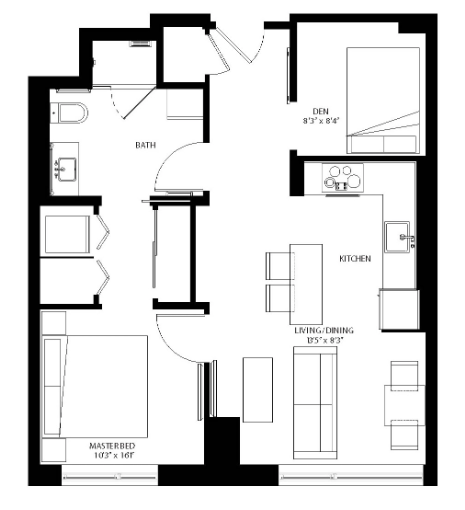 1.5 bed, 1 bath apartment for rent at 399 Boylston St Unit 228, Seaport District — photo 1 of 4