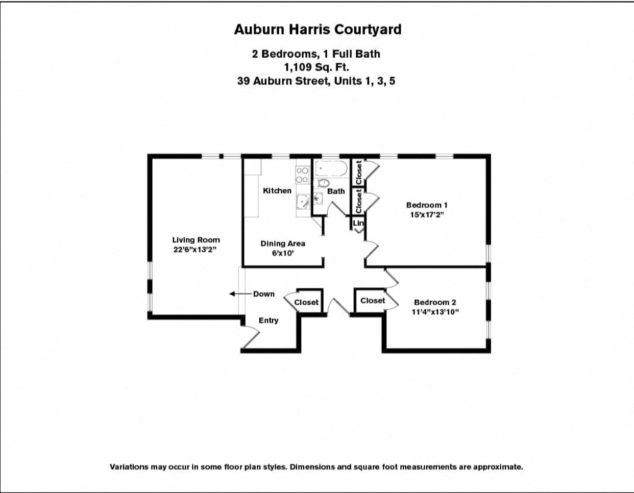 2 bed, 2 bath apartment for rent at 39 Auburn St Unit 6, Coolidge Corner — photo 1 of 7