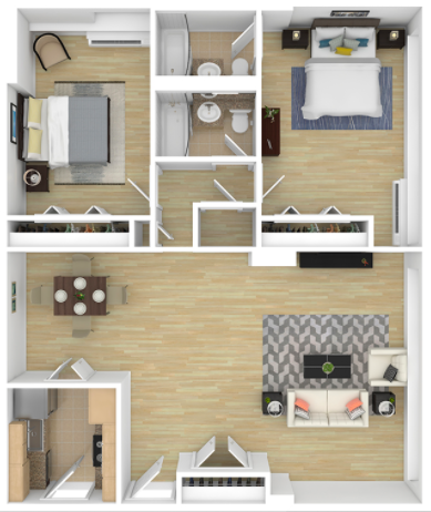 2 bed, 2 bath apartment for rent at 221 Massachusetts Ave Unit 0301, Fenway