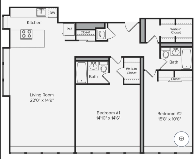 2 bed, 1 bath apartment for rent at 790 Boylston St Unit 790-20B, Back Bay