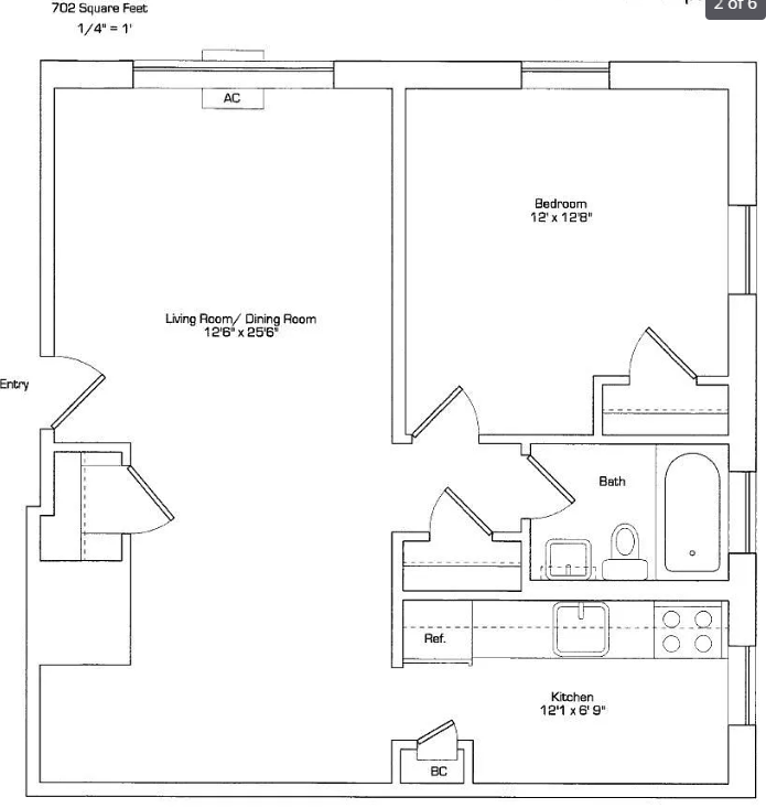 1 bed, 1 bath apartment for rent at 4 Brattle Dr Unit 32, Arlington — photo 2 of 2