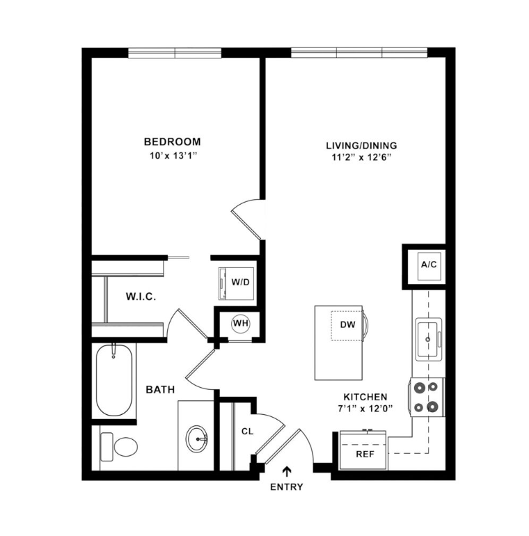 1 bed, 1 bath apartment for rent at 95 Saint Alphonsus St Unit 615, Mission Hill — photo 4 of 18