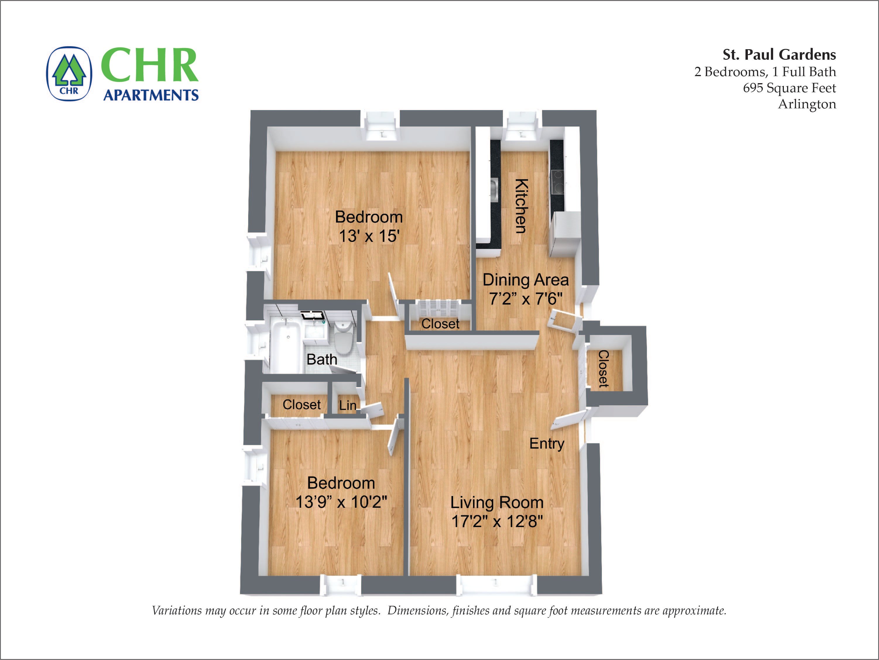 2 bed, 1 bath apartment for rent at 70 Saint Paul St Unit 78-2, Coolidge Corner — photo 3 of 3