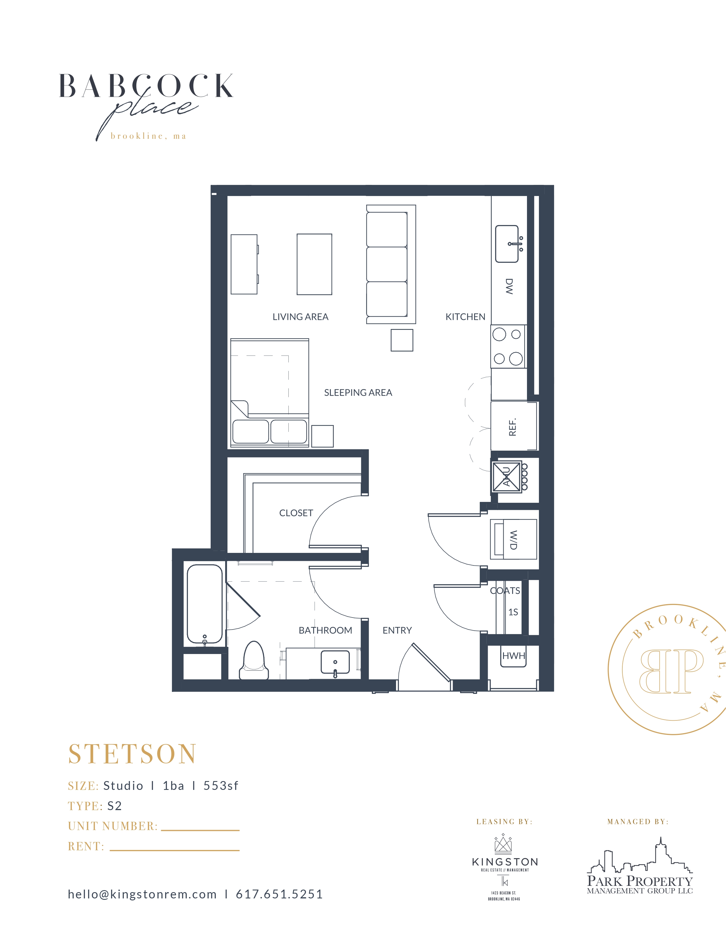 Studio bed, 1 bath apartment for rent at 136 Babcock St Unit 207, Coolidge Corner — photo 16 of 16