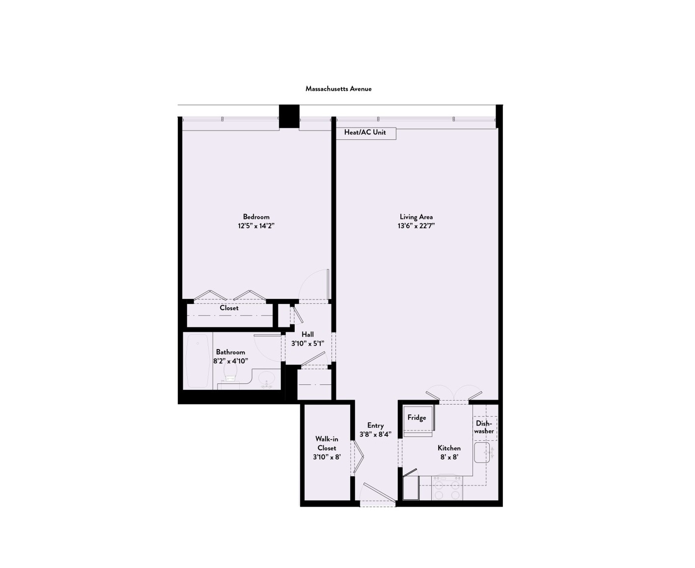 1 bed, 1 bath apartment for rent at 199 Massachusetts Ave Unit 601, Back Bay — photo 12 of 12
