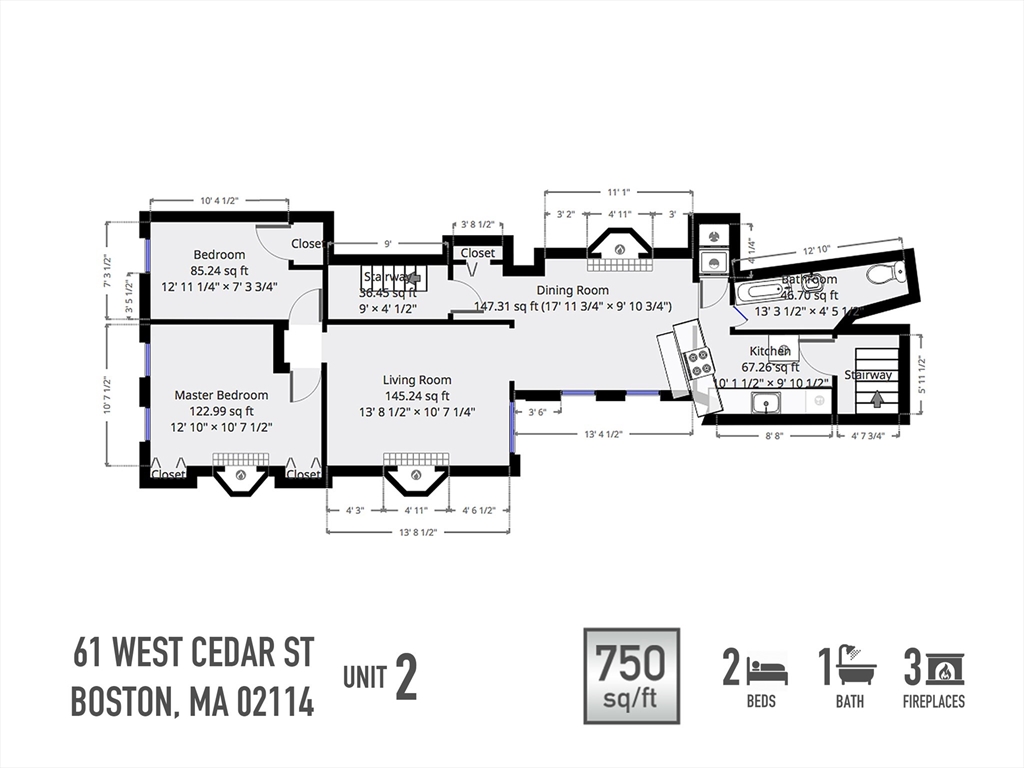 61 West Cedar St, Beacon Hill