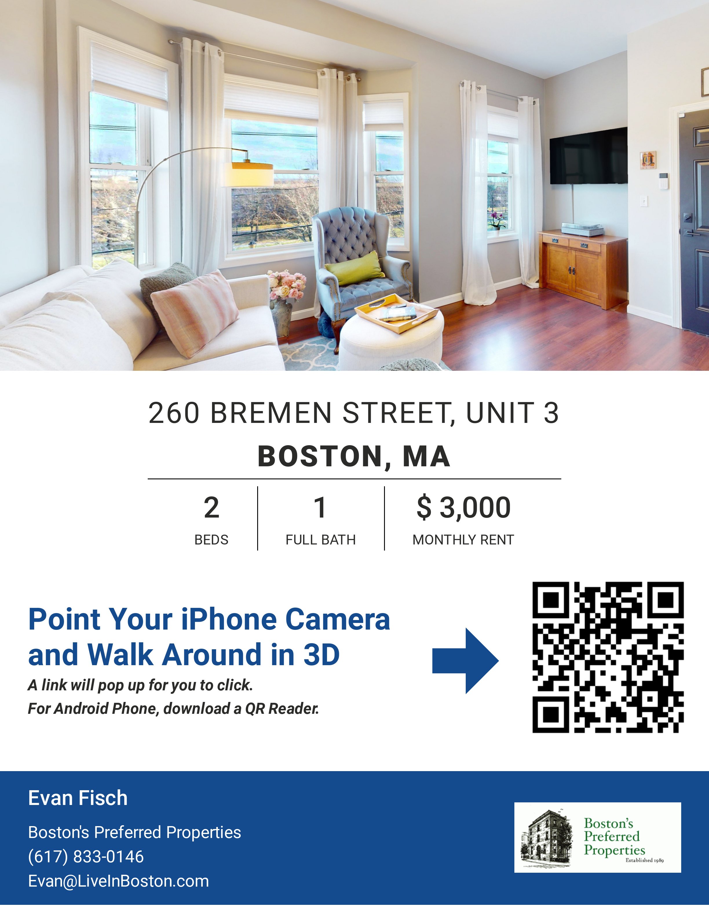 2 bed, 1 bath apartment for rent at 260 Bremen St Unit 3, East Boston — photo 2 of 19