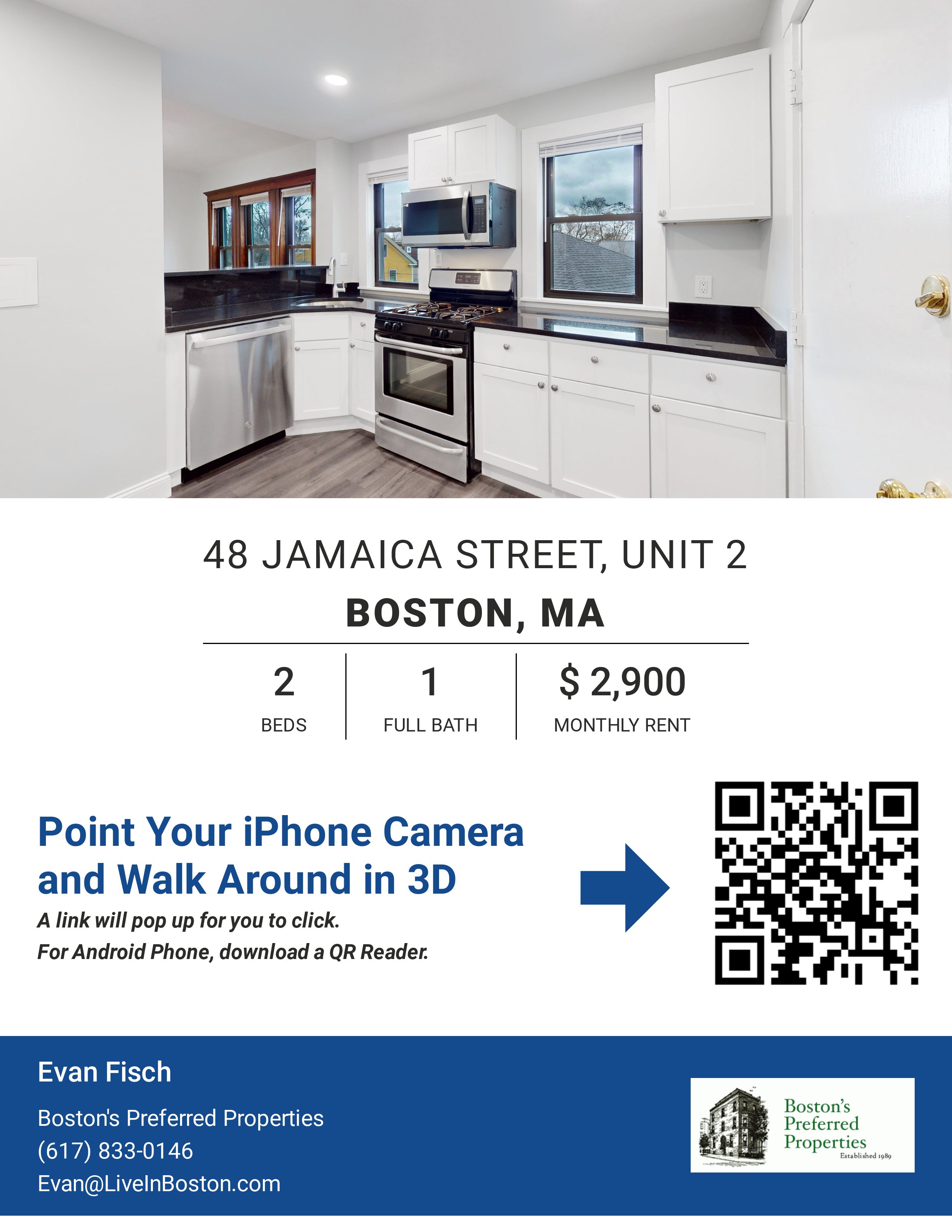 2 bed, 1 bath apartment for rent at 48 Jamaica St Unit 2, Jamaica Plain — photo 2 of 15