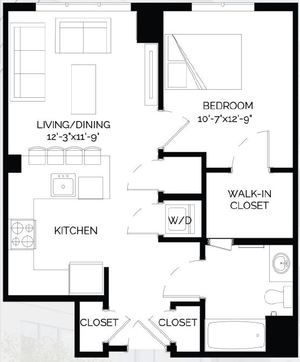 1 bed, 1 bath apartment for rent at 21 Chestnut St Unit 1-J, Quincy — photo 1 of 7