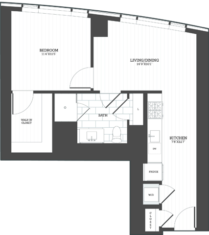 1 bed, 1 bath apartment for rent at 30 Dalton St Unit 801, Back Bay