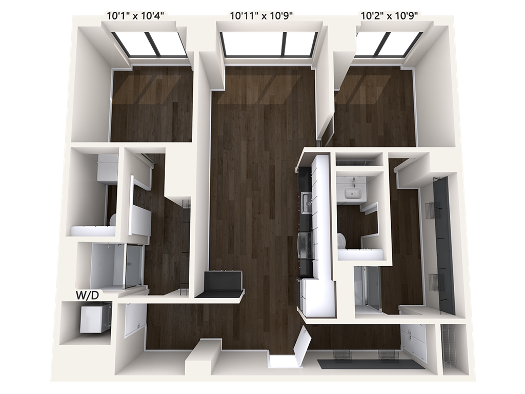 2 bed, 2 bath apartment for rent at 45 Stuart St Unit 01-1713, Boston Downtown