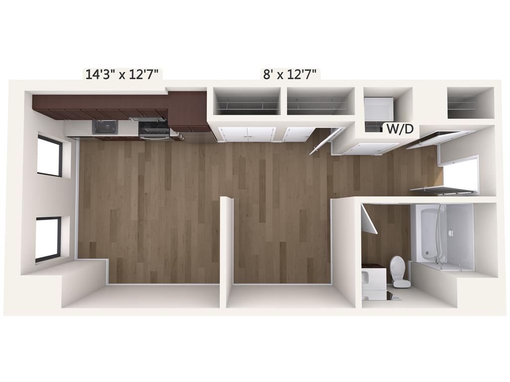 Studio bed, 1 bath apartment for rent at 45 Stuart St Unit 2712, Boston Downtown