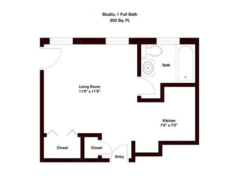 Studio bed, 1 bath apartment for rent at 1539 Beacon St Unit 23, Coolidge Corner — photo 14 of 14