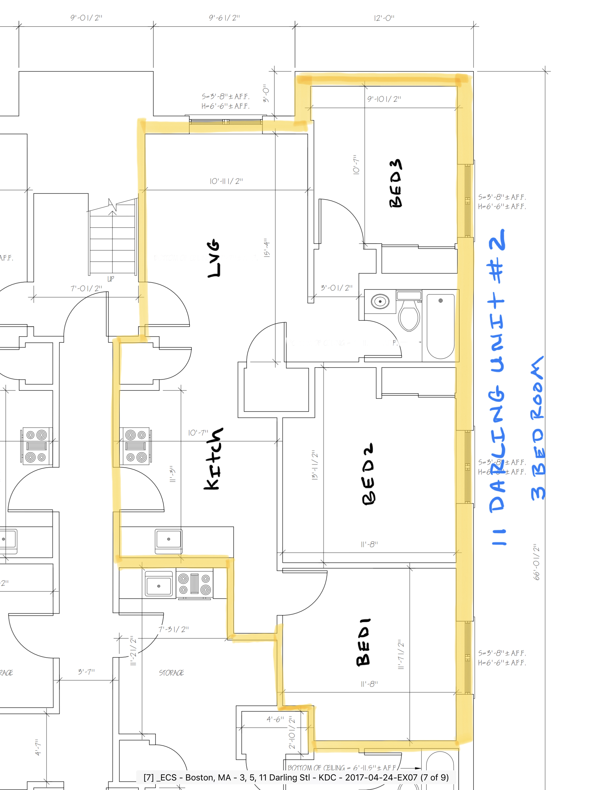 3 bed, 1 bath apartment for rent at 3 Darling St Unit 2, Mission Hill — photo 3 of 7