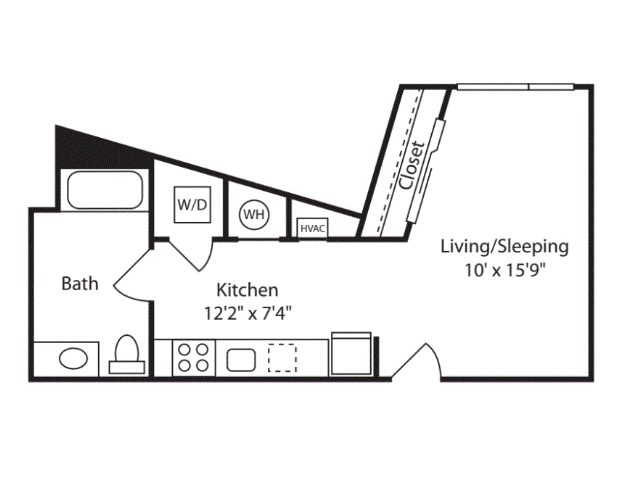 Studio bed, 1 bath apartment for rent at 171 Washington Unit 3352, Brighton — photo 2 of 28