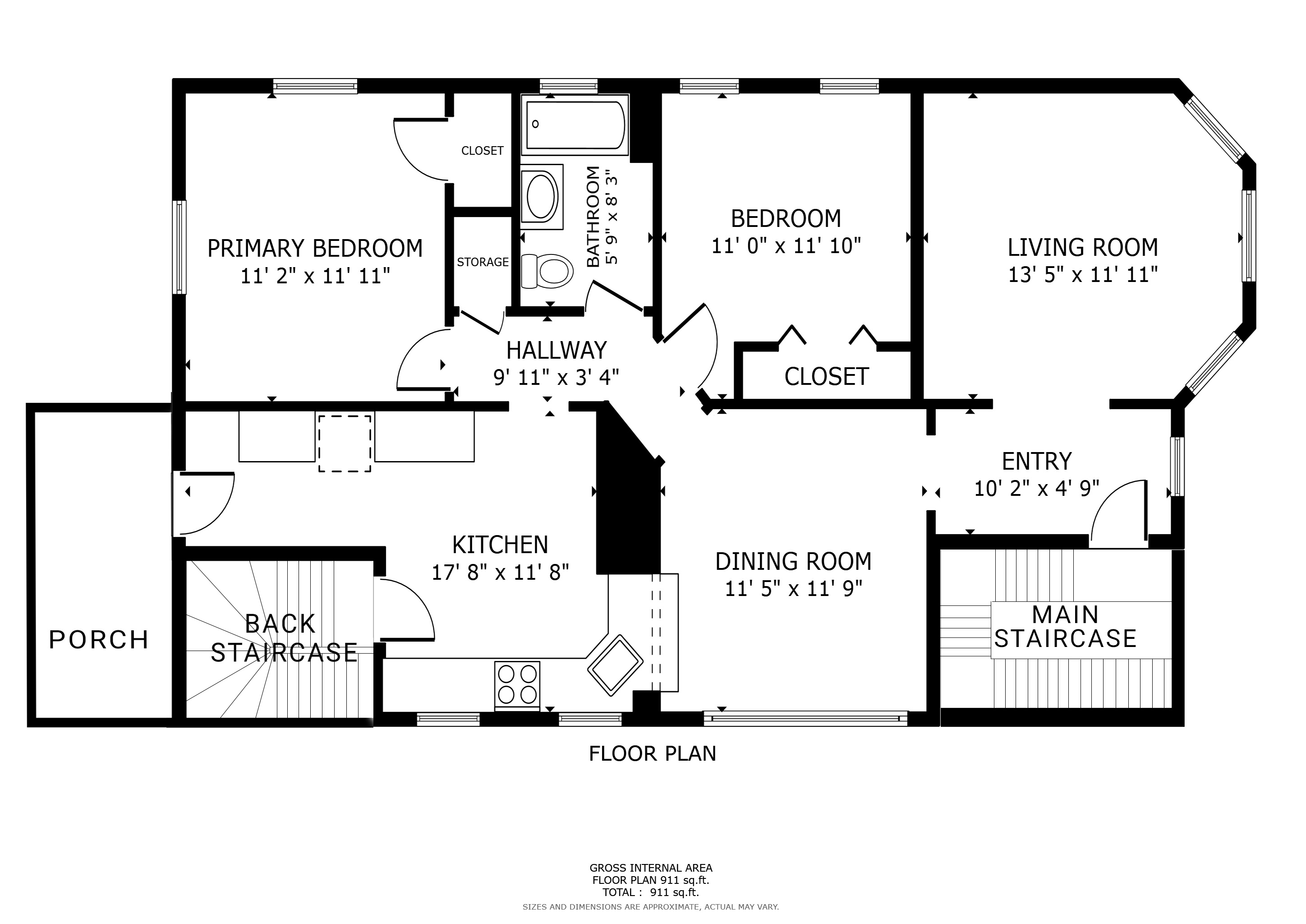 2 bed, 1 bath apartment for rent at 48 Jamaica St Unit 2, Jamaica Plain — photo 3 of 15