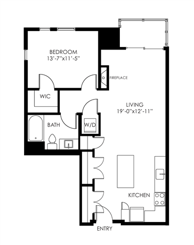 1 bed, 1 bath apartment for rent at 203 Concord Tpke Unit 1551, North Cambridge